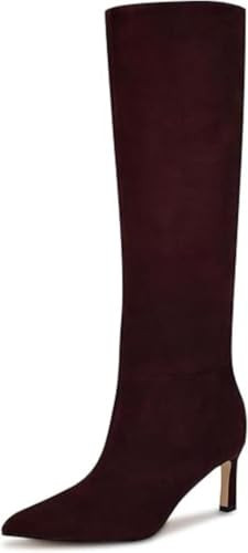 Nine West Women's Lorthey Boot, Burgundy Suede 600, 6.5 | Amazon (US)