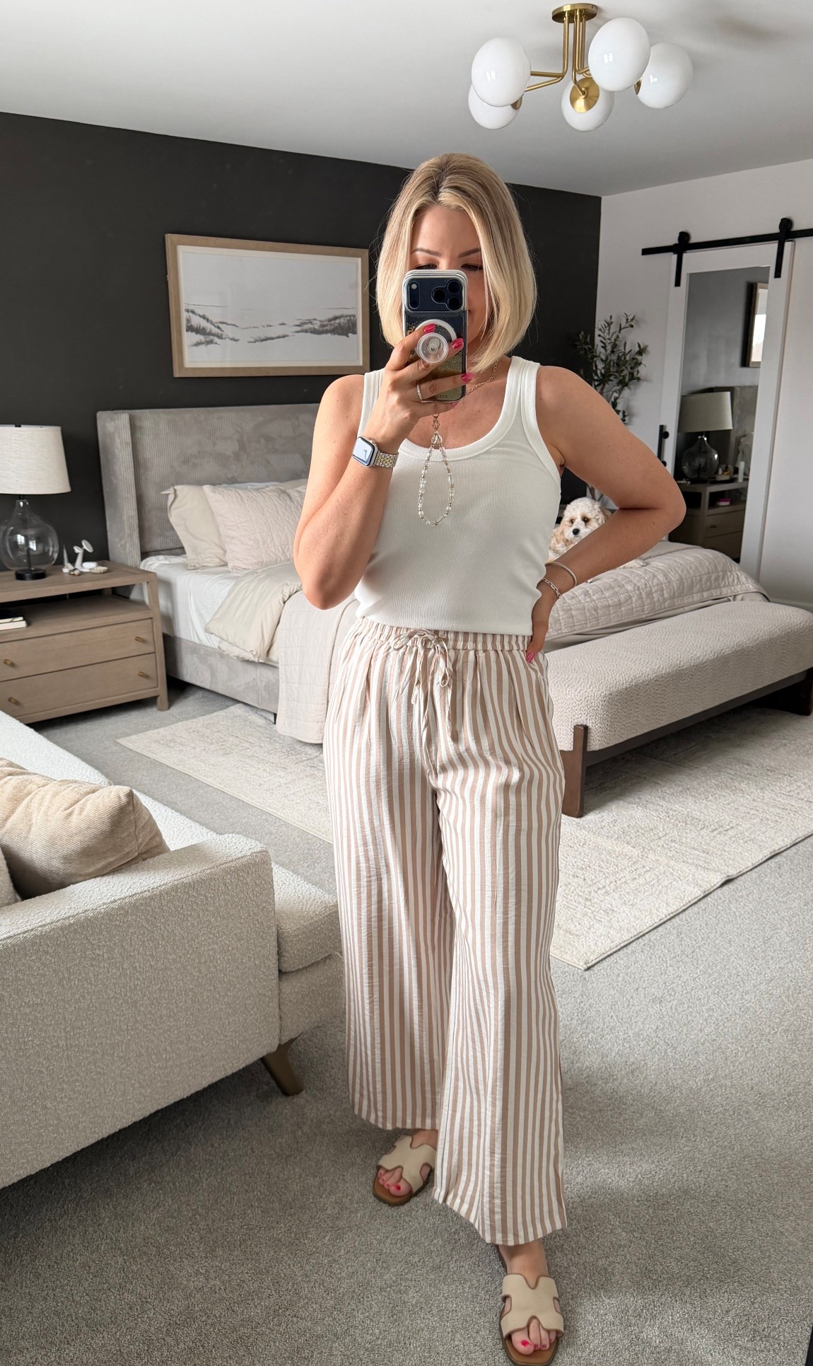 Spring break outfit! I’m a size 4/6 wearing a small in the top and pants
