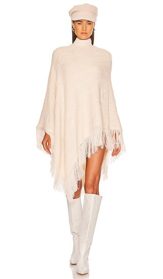Mix Stitch Poncho in Cream | Revolve Clothing (Global)