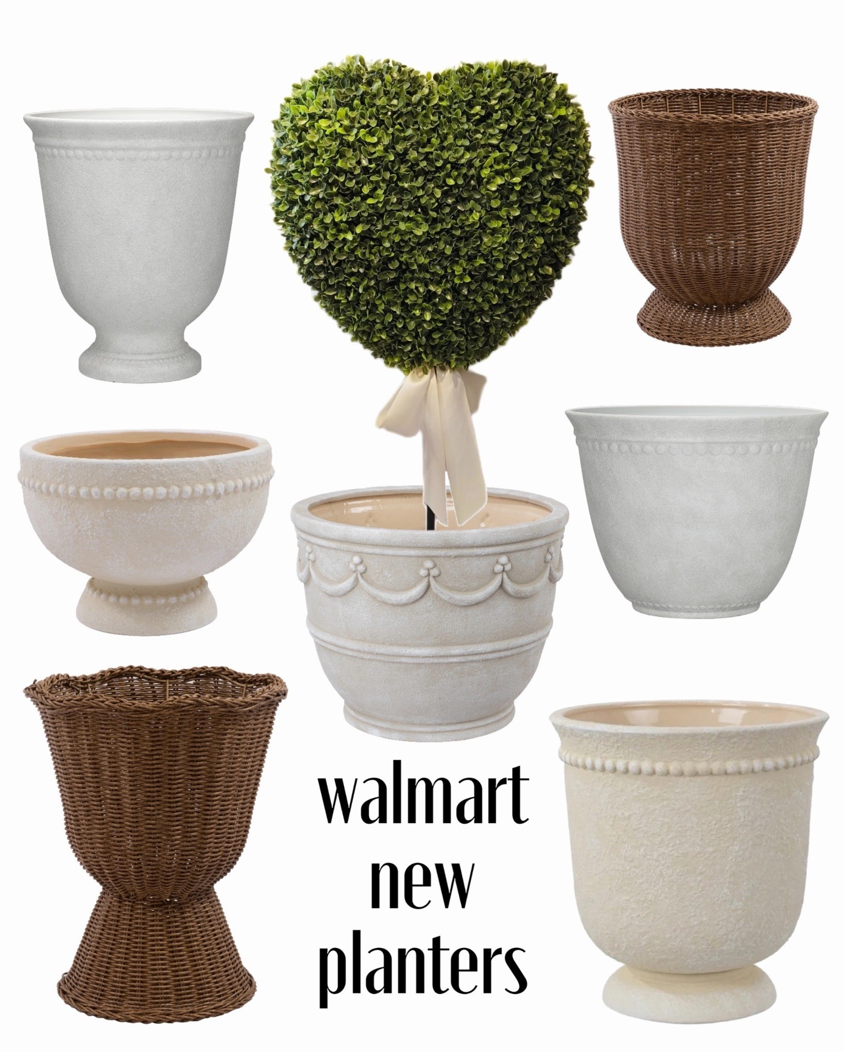 Walmart, new planters by my Texas house