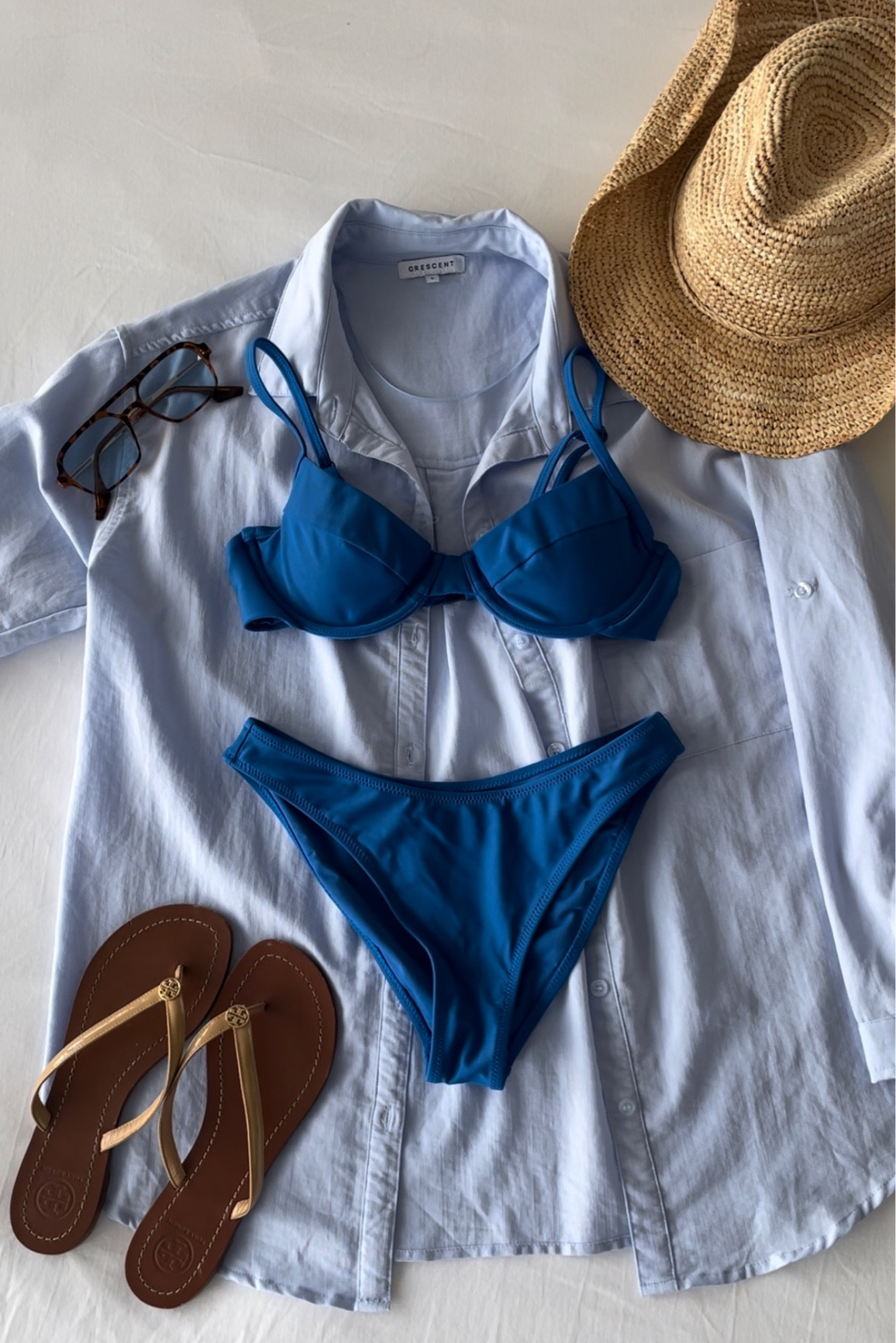 Beach Outfit #flipflops #sandals #hat #beachhat #wovenhat #sunglasses #toryburch #toryburchsandals #toryburchsandas 

#LTKunder100 #LTKFind #LTKswim