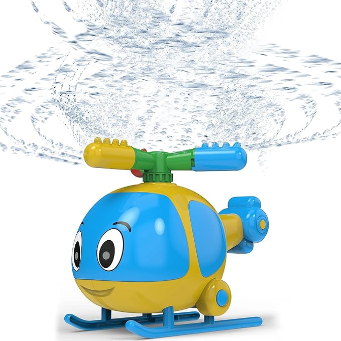 Helicopter Water Sprinkler for Kids, Spinning Sprinkler for Yard, Sprays Water 15 Feet High for S... | Amazon (US)
