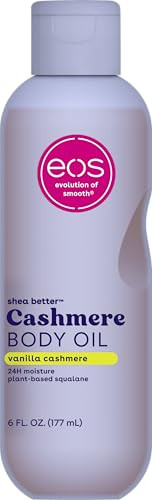 eos Cashmere Body Oil, Vanilla Cashmere, 24 Hour Moisture, Plant-Based Squalane to Soothe, Soften... | Amazon (US)