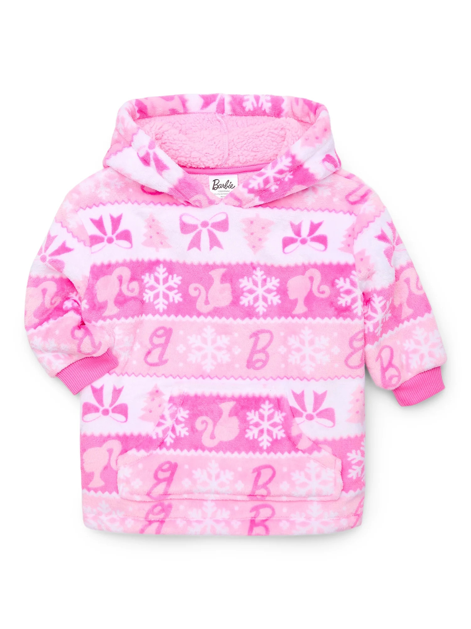Barbie Toddler Girl Super Soft Snugit Hoodie, Sizes 12 Months-5T | Walmart (US)