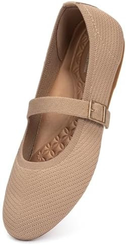 Frank Mully Women's Mary Jane Flats Comfortable Dressy Ballet Flats Casual Round Toe Slip On Wash... | Amazon (US)