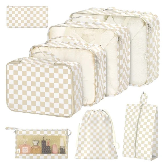 Livhil 8Pcs Packing Cubes for Luggage, Packing Cubes for Travel Luggage Packing Organizers ( Khak... | Walmart (US)
