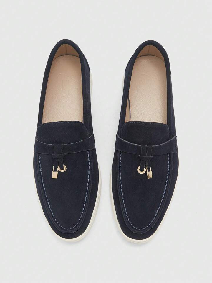 CUCCOO BIZCHIC Damen Loafer Mit Metalldekor, Minimalistischer Flachsohlenschuh, Für Den Alltag | SHEIN