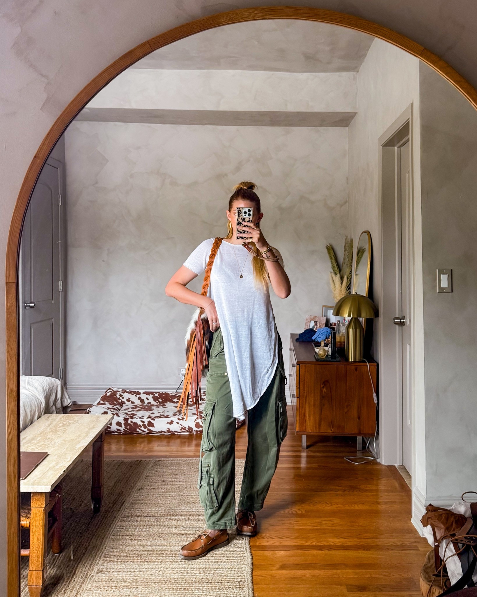 Shirt is thrifted Eileen Fisher