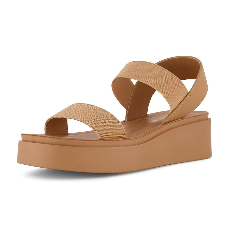 CUSHIONAIRE Women's Pilar stretch platform sandal with +Memory Foam | Amazon (US)
