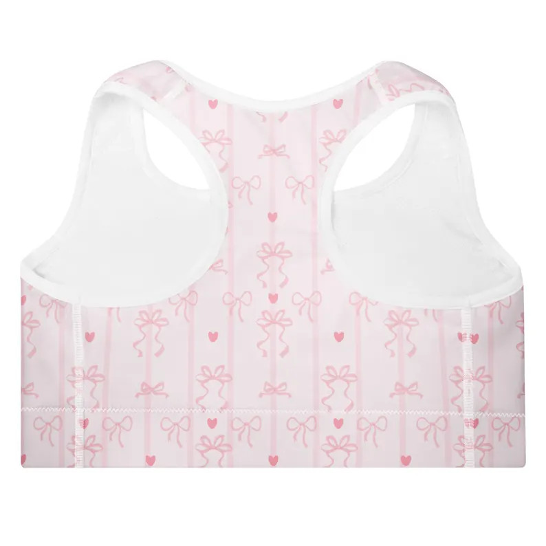 Fancy Bows Pink Padded Sports Bra, Matching Shorts, Skirt, and Leggings Sold Seperate - Etsy | Etsy (US)