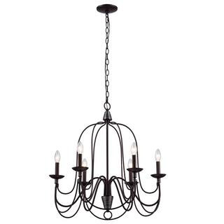 Blakely 6-Light Chandelier in Matte Black L006MB - The Home Depot | The Home Depot