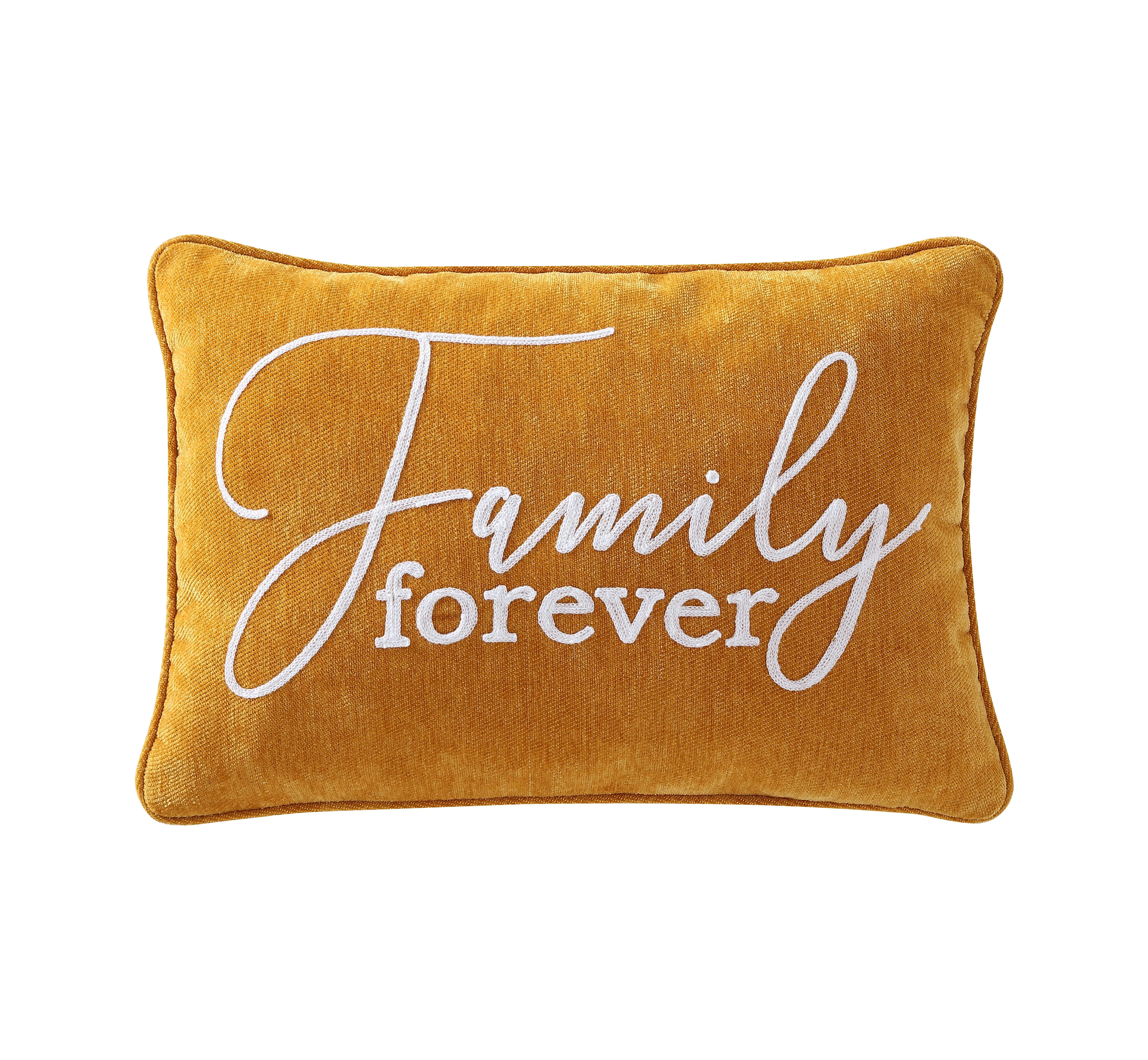 Mainstays Decorative Throw Pillow, Family, Oblong, Yellow, 14''x20'', 1Pack | Walmart (US)
