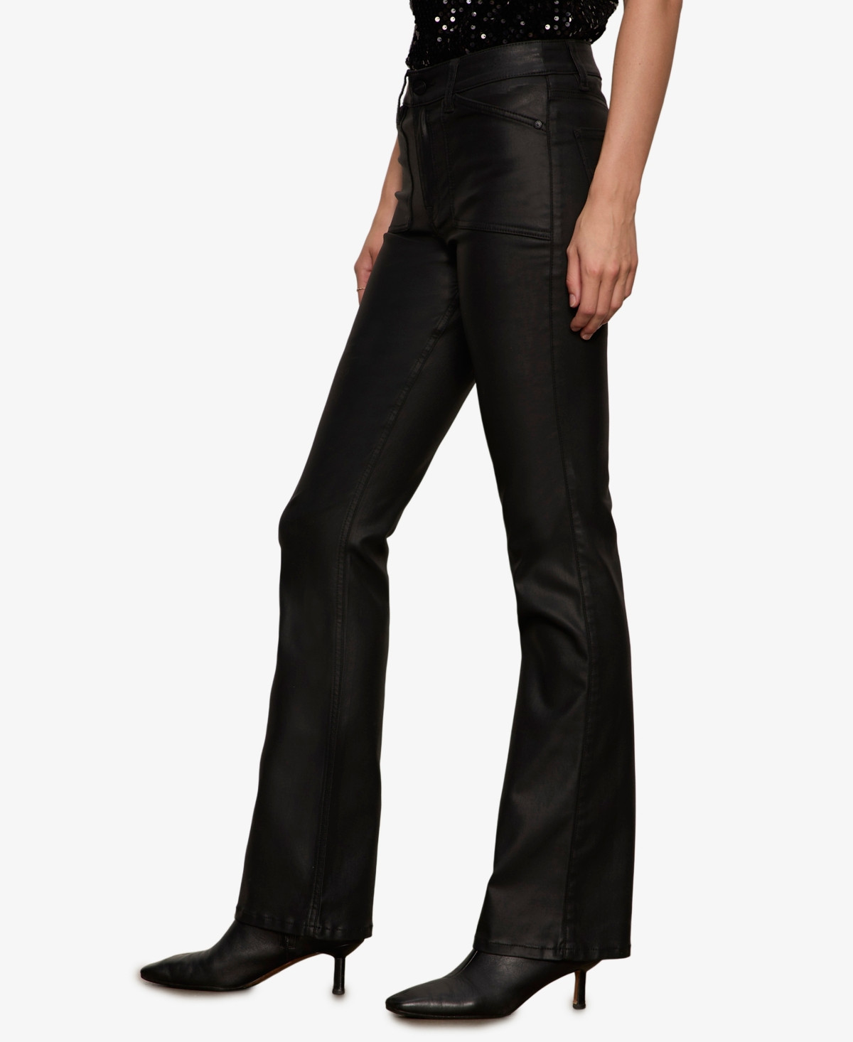 Sanctuary Women's Slick Brook Bootcut Stretch Pants - Black | Macy's