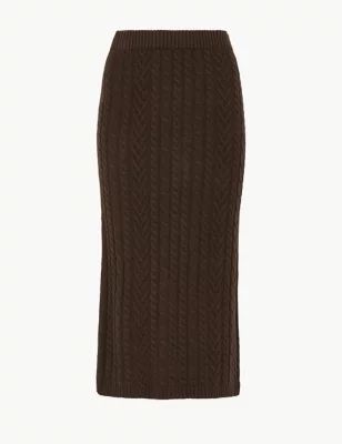 Knitted Midi Skirt | M&S Collection | M&S | Marks & Spencer (UK)