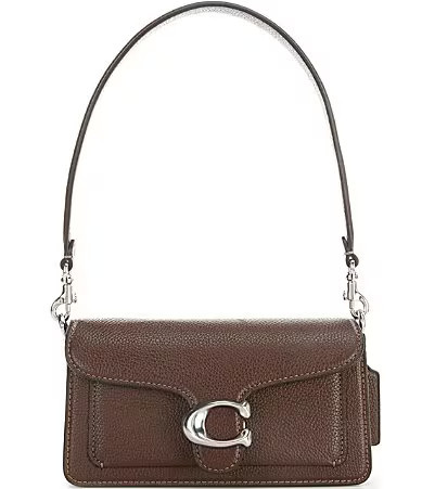 COACH Tabby 20 Pebbled Leather Shoulder Bag - Maple/Silver | Dillard's