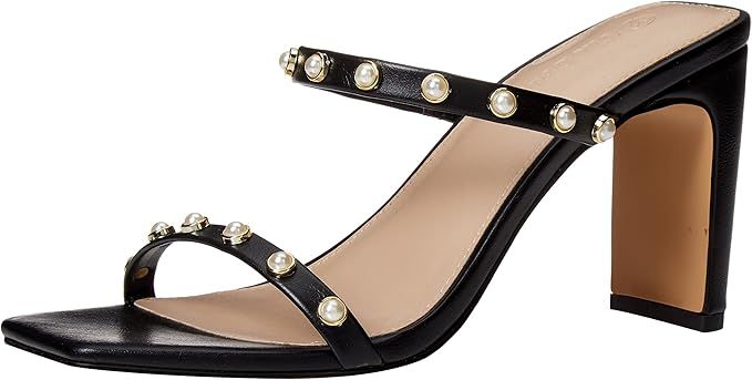 The Drop Women's Avery Square Toe Two Strap High Heeled Sandal | Amazon (US)