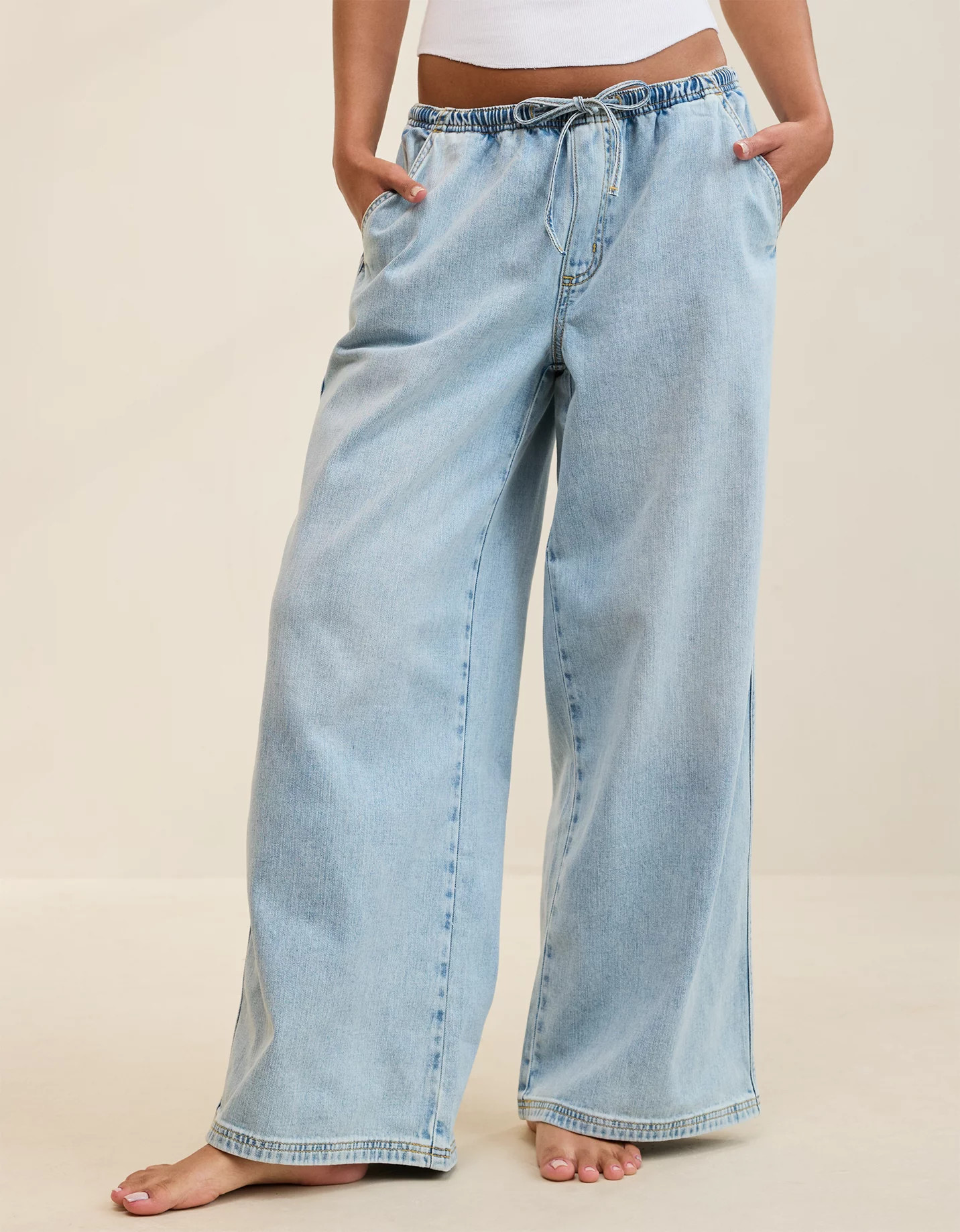 Aerie Daydream Denim Pull-On Pant | American Eagle Outfitters (US & CA)