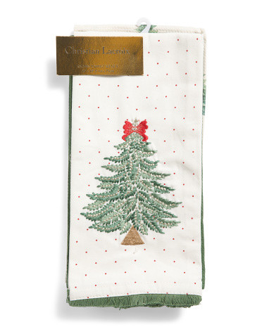Set Of 3 Christmas Tree Bow Kitchen Towels | Cotton | Marshalls