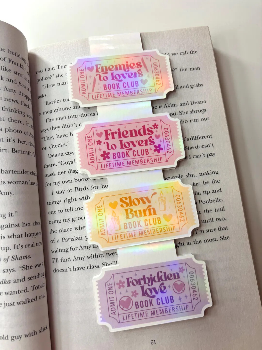 Book Club Trope, Ticket Magnetic Bookmark, Enemies to Lovers, Slow Burn - Etsy | Etsy (US)