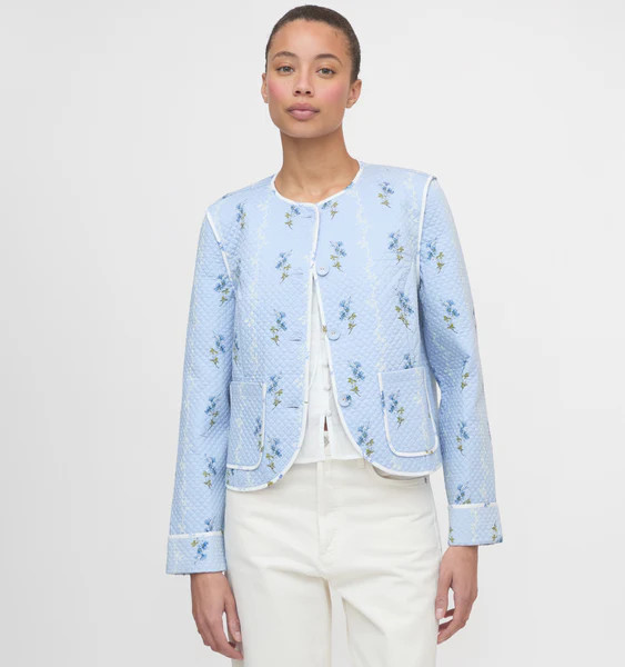 The Cropped Rowan Jacket - Bluebell Waltz | Hill House Home US