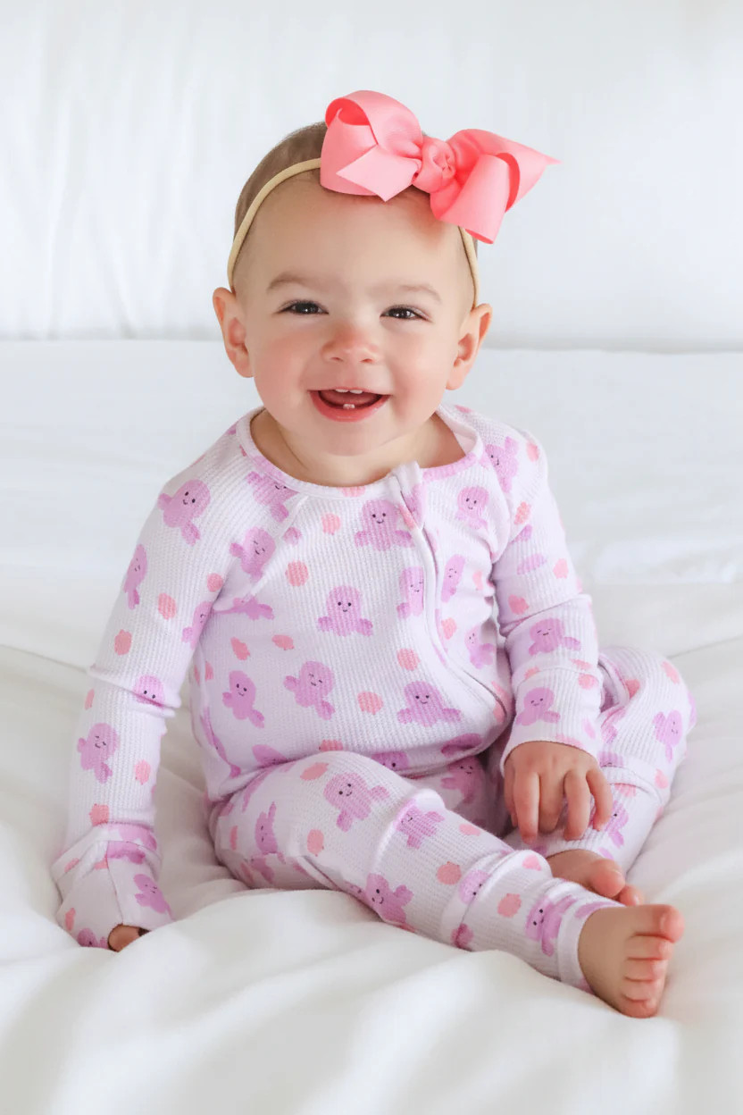 Bamboo Waffle Convertible Zip Romper | Sea Snuggles | Caden Lane