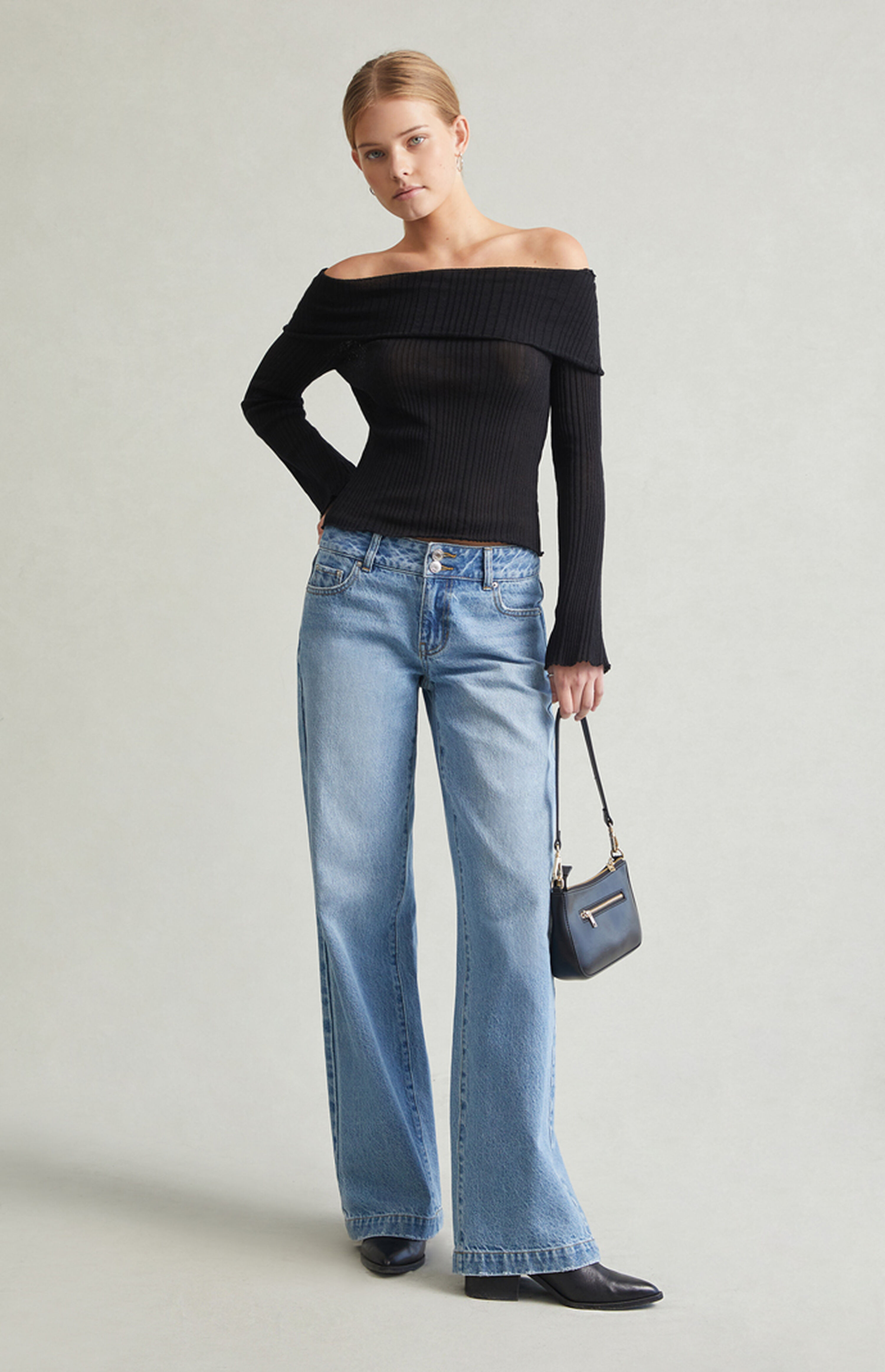 Pacsun Casey Low Rise Baggy Jeans Double Button Medium Indigo | PacSun