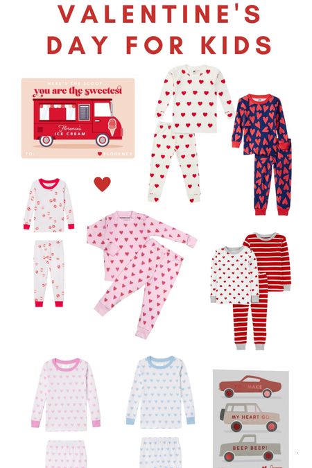 Valentine’s Day cotton pajamas for kids and cute valentines vday cards for classroom 

#LTKunder50 #LTKkids