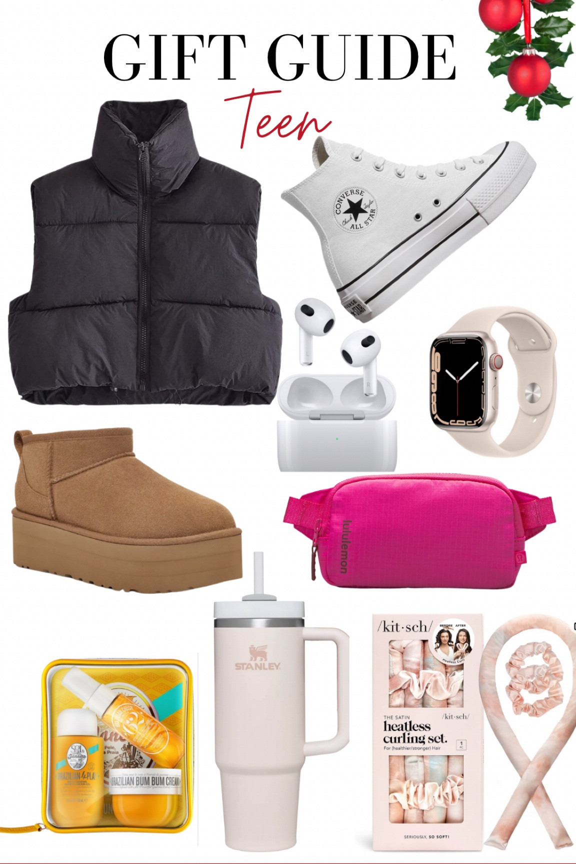 Gift Guide for teens!✨

Teens, Christmas gift, gift guide, Apple Watch, lululemon, Ugg, converse, Stanley, vest, Apple, AirPods, Christmas, gifts for her, holiday

#LTKCyberWeek #LTKGiftGuide #LTKHoliday