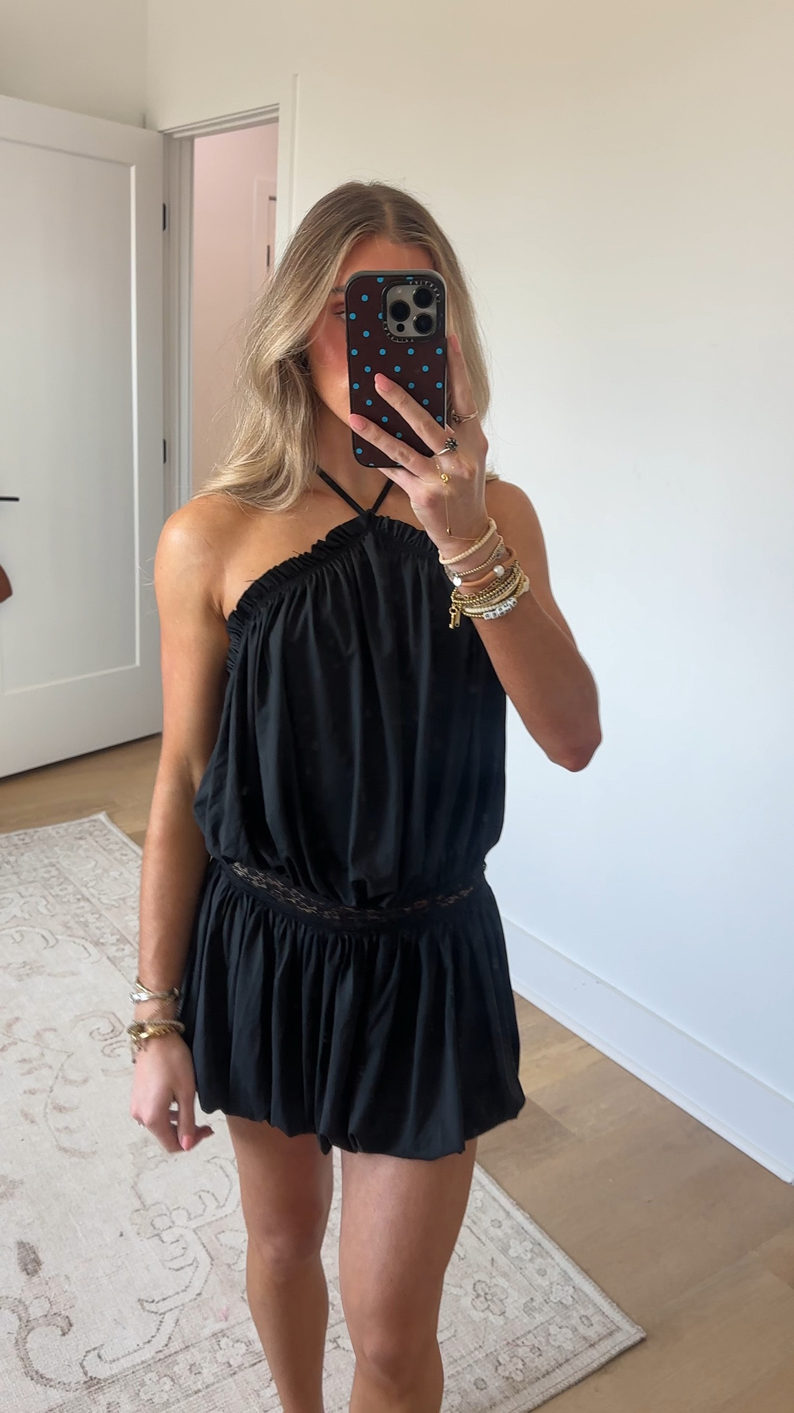 Edikted size small Bring vintage-inspired motion to your celebration ensemble in this bubble-hem minidress that has a halter neck, lacy trim and an alluring open back.

#LTKootd #LTKSeasonal #LTKgrwm