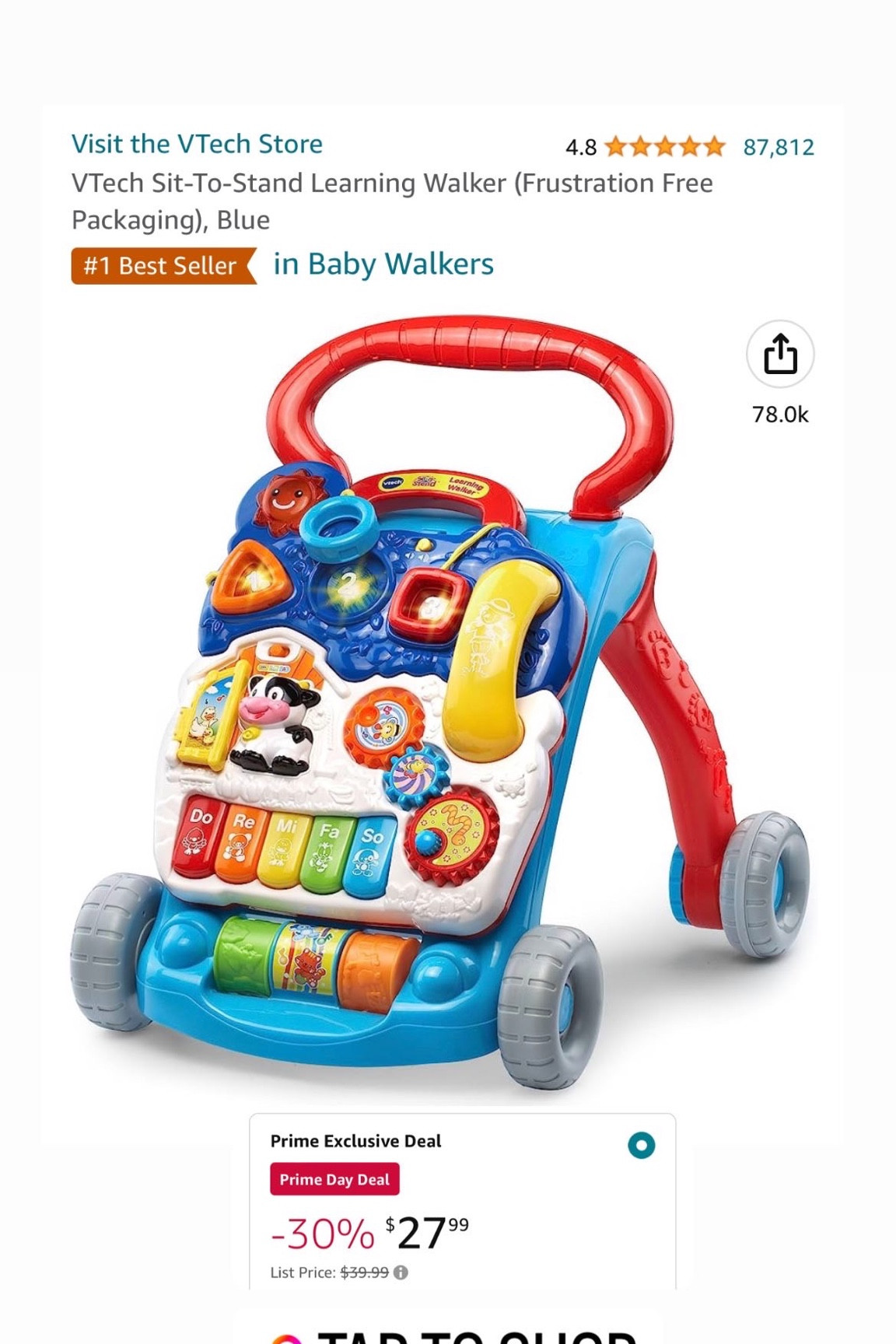 Amazon Prime day deal: Vtech sit to stand walker toy 

#LTKsalealert #LTKbaby #LTKxPrimeDay