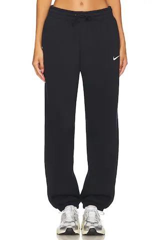 Nike Phoenix Fleece Jogger in Black & Sail from Revolve.com | Revolve Clothing (Global)