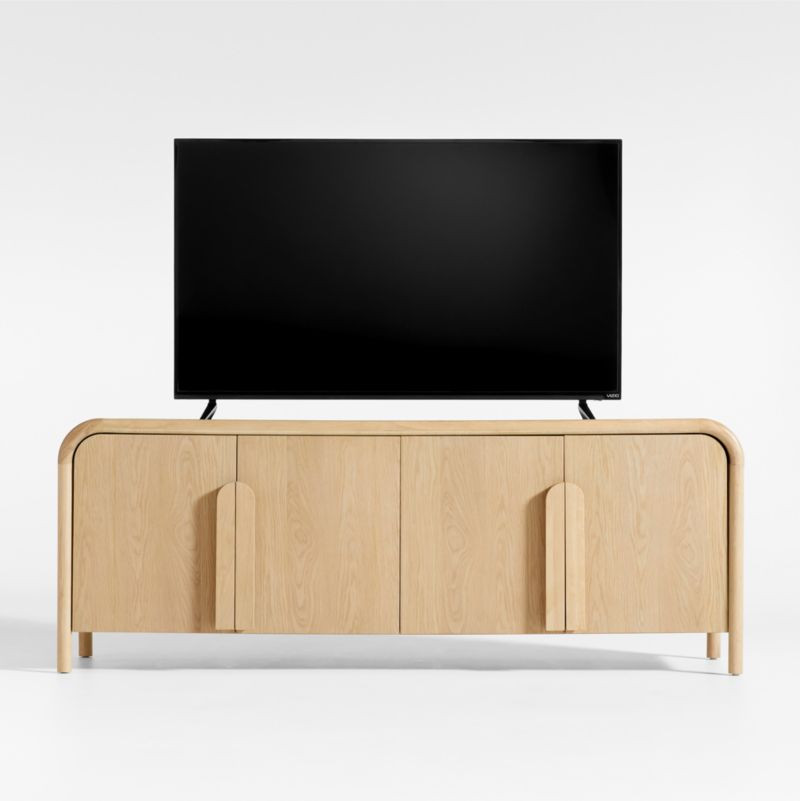 Annie 72" Natural Storage Media Credenza by Leanne Ford + Reviews | Crate & Barrel | Crate & Barrel
