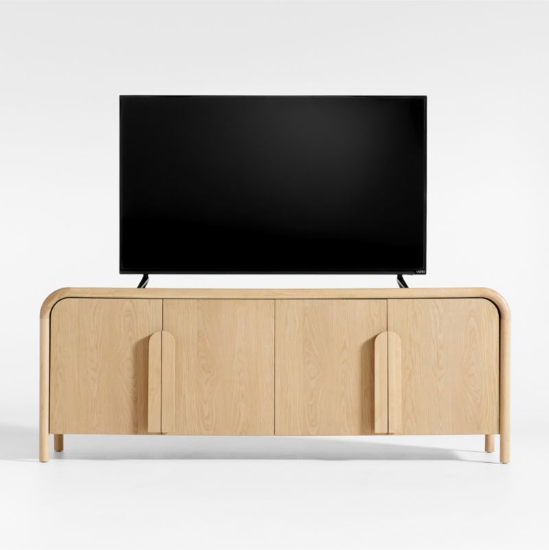 Annie 73" Natural Storage Media Credenza by Leanne Ford + Reviews | Crate & Barrel | Crate & Barrel
