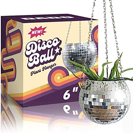 DADO 6" Disco Ball Planter - Disco Planter for indoor plants- Disco Ball Plant Hanger - unique pl... | Amazon (US)