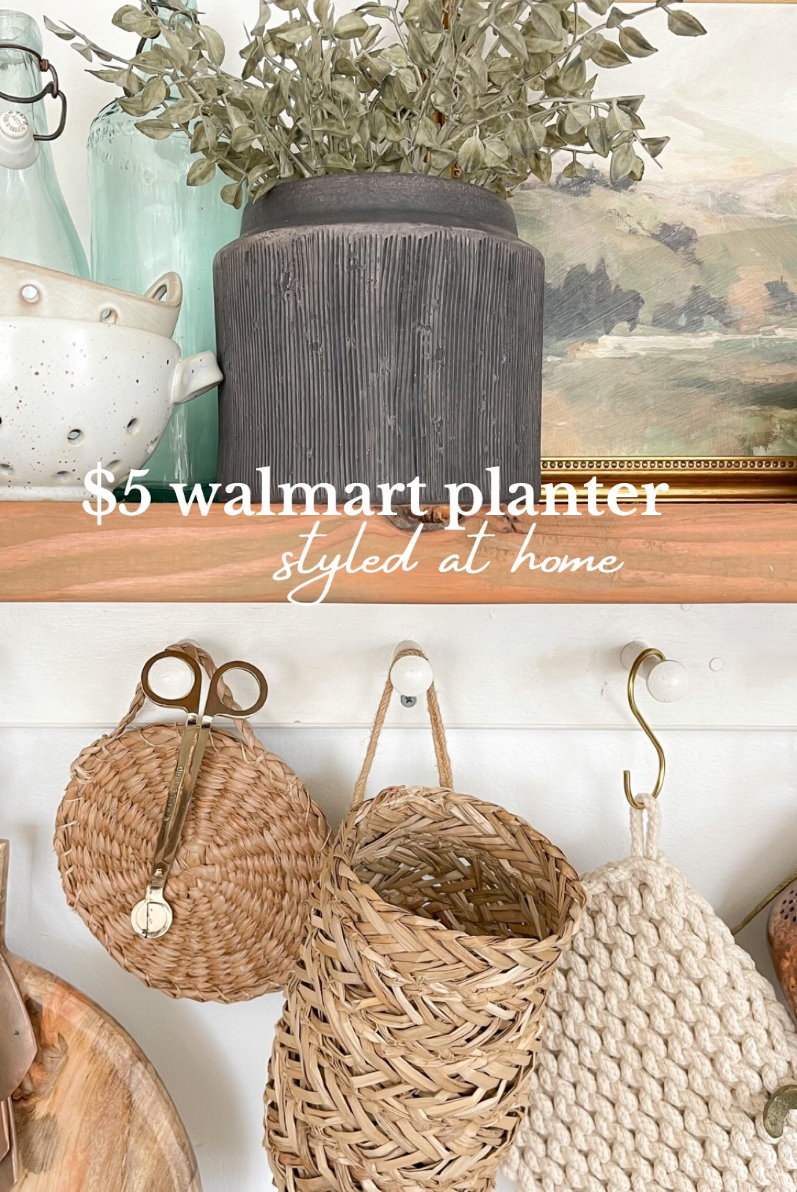 This $5 Walmart planter is giving me all the vintage vibes that I love so much 😍