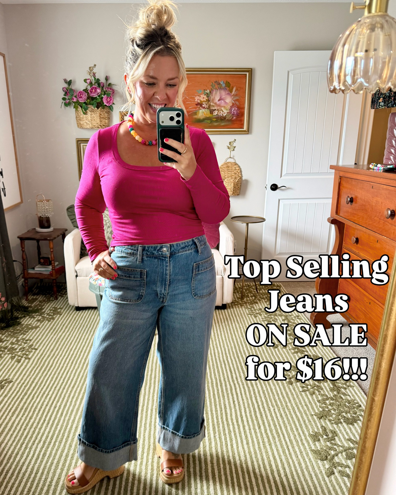 The cutest @Walmart jeans are down to just $16!!! I love this basic yet so much I have it in almost every color & I obviously have an obsession with these necklaces 🤣 at just $12 I’ll take ‘em all! Wearing my true size 12 in the jeans

#LTKSaleAlert #LTKPetite #LTKMidsize