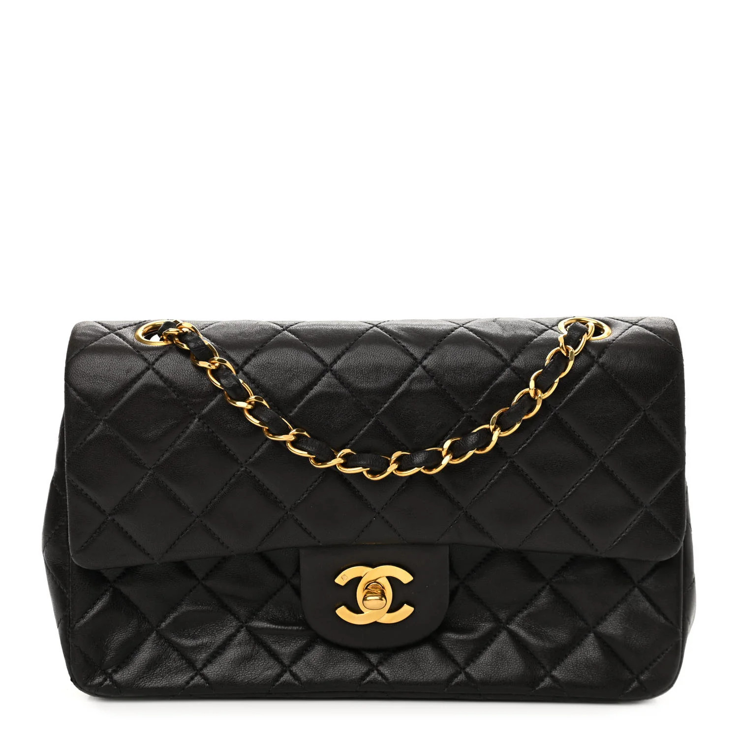 CHANEL Lambskin Quilted Small Double Flap Black | FASHIONPHILE | Fashionphile