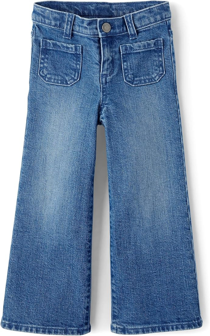 Gymboree Girls' and Toddler Wide Leg Jeans | Amazon (US)