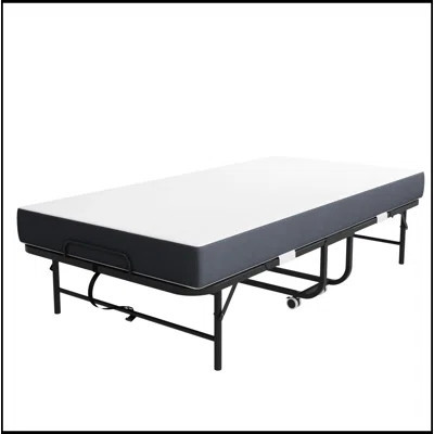 75" X 38" Twin Folding Bed With 3.7" Memory Foam Mattress | Wayfair North America