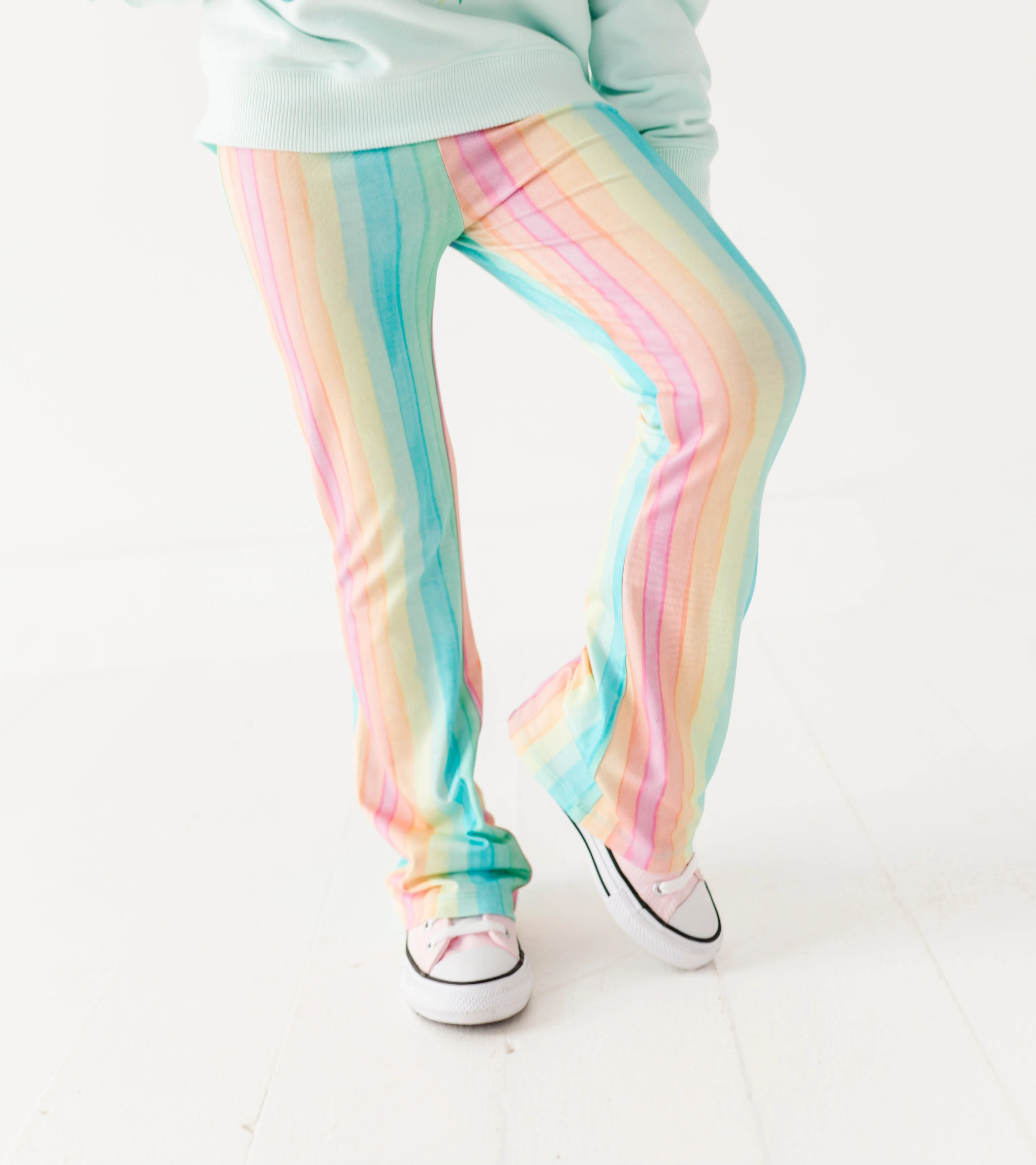 Rainbow Stripe Bamboo Cotton Pants | Birdie Bean