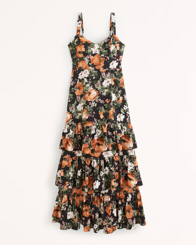 Ruffle Tiered Maxi Dress | Abercrombie & Fitch (US)