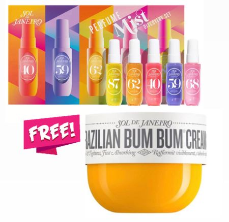 The best deal over at Sol De Janeiro. Spend $65 and get a Free deluxe size bum bum cream. The body spray discovery set is only $40. You could break this apart and have multiple gifts for birthdays, Mother’s Day or graduations coming up  

#LTKfindsunder50 #LTKGiftGuide #LTKsalealert