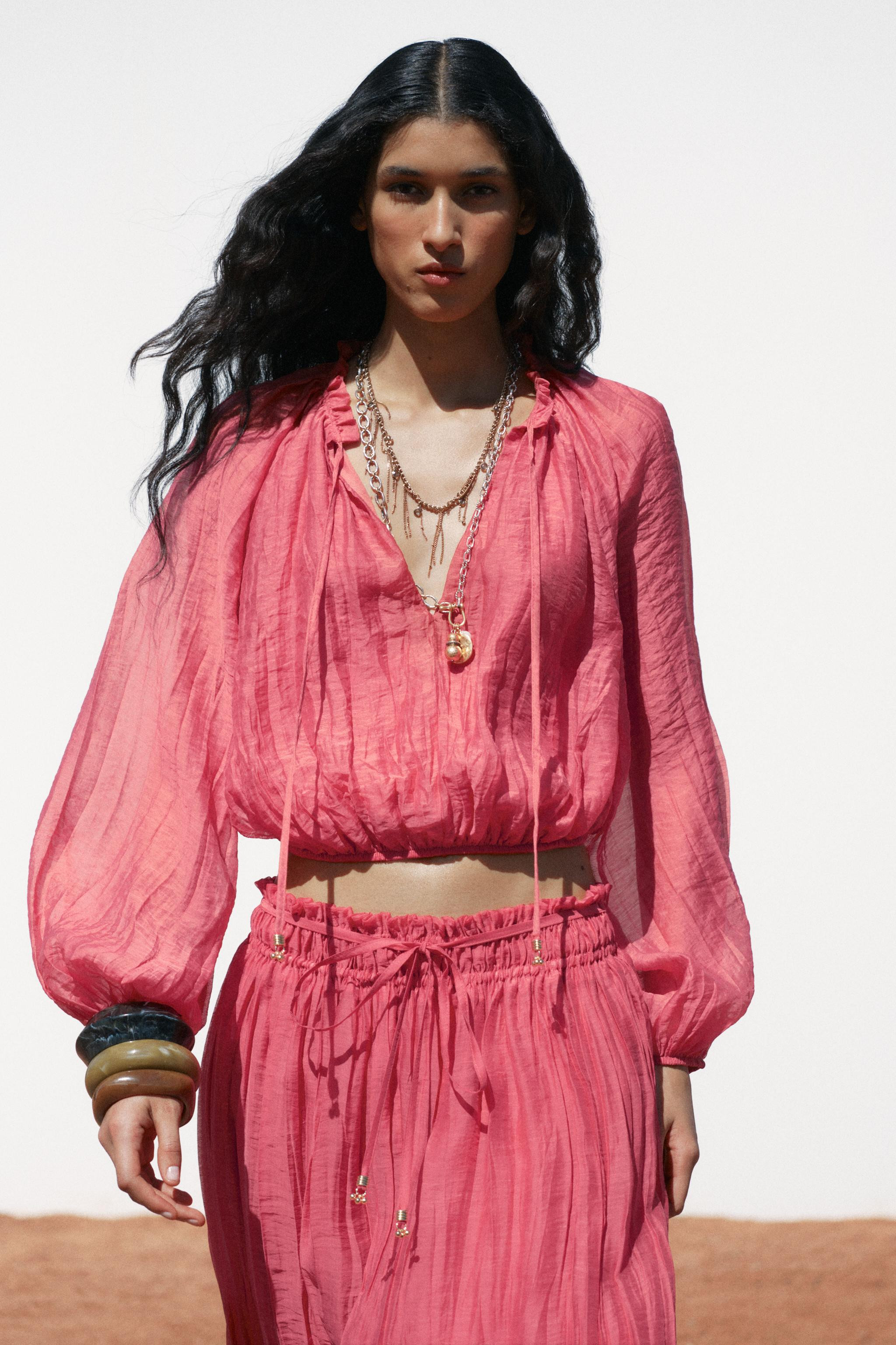 WRINKLE EFFECT CROP TOP | Zara US