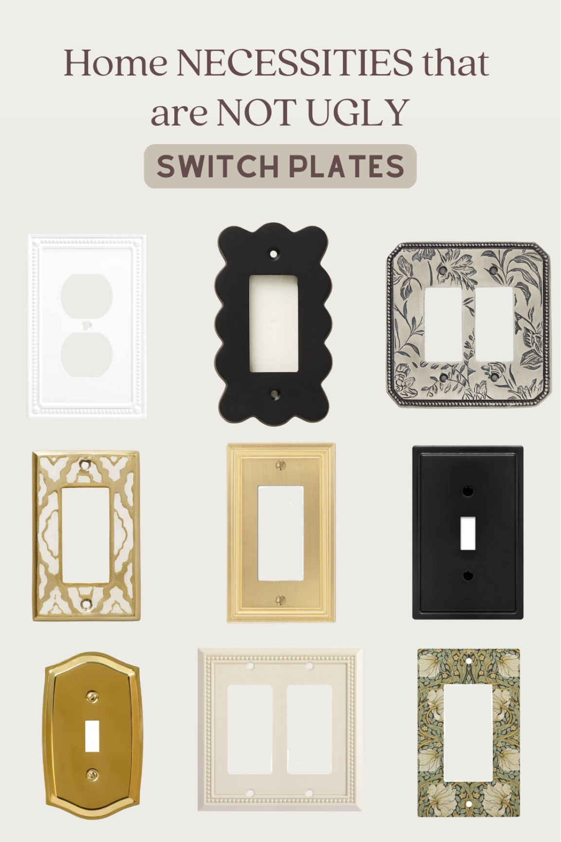 Switch plates don’t have to be boring ✨ #swithplates #wallplates #lightswitch 

#LTKunder50 #LTKhome