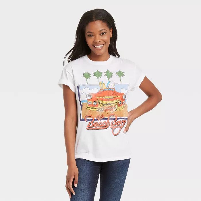 Women's The Beach Boys Beach Short Sleeve Graphic T-Shirt - White | Target