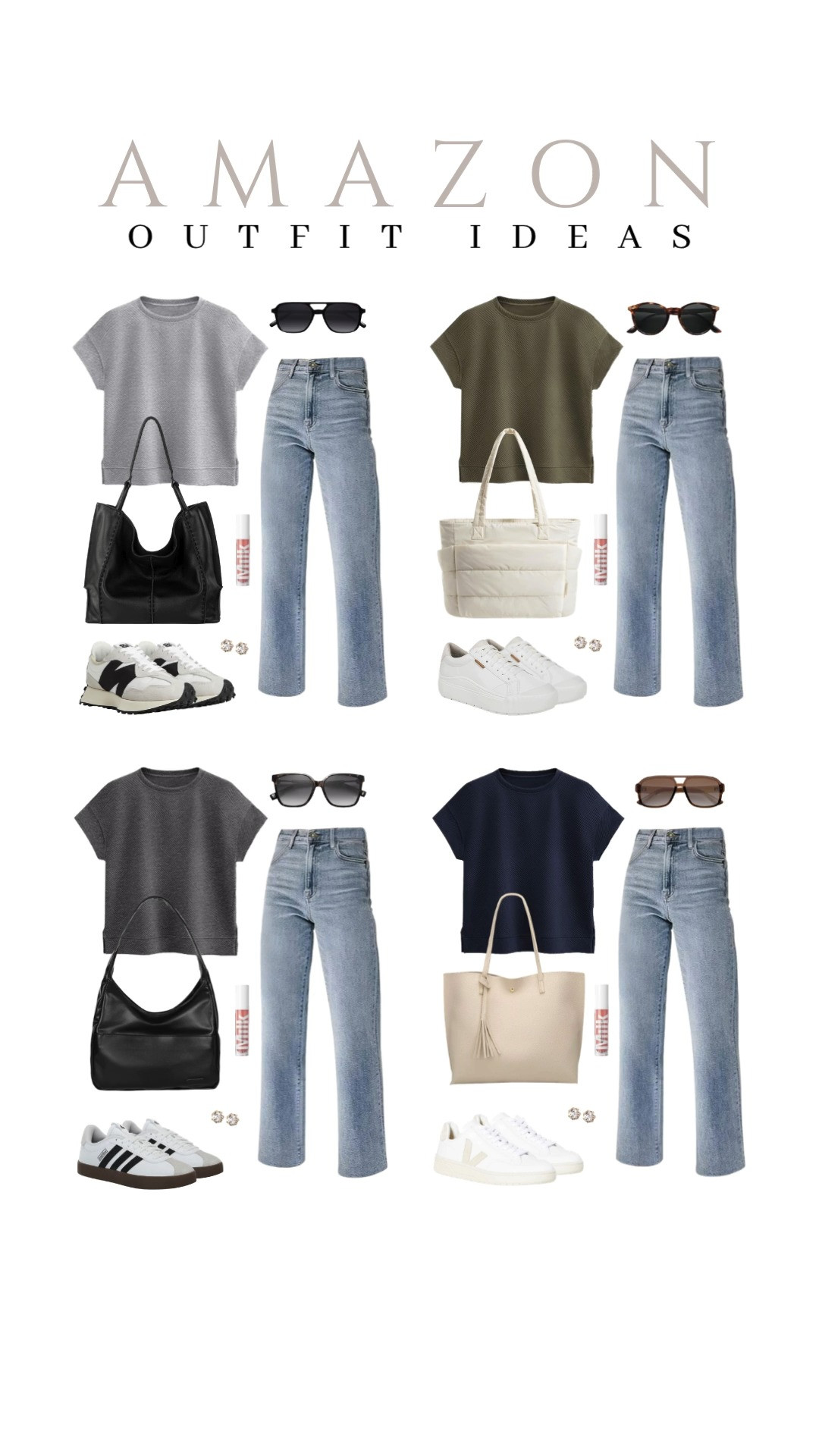 Looking for an airport-style outfit? This EVALESS crewneck top paired with straight-leg jeans is perfect! Step into these comfy sneakers and grab a spacious shoulder bag from The Sak to style the fit. Finish the look with SOJOS aviator sunnies and stud earrings.

#LTKSeasonal #LTKSaleAlert #LTKTravel 

 