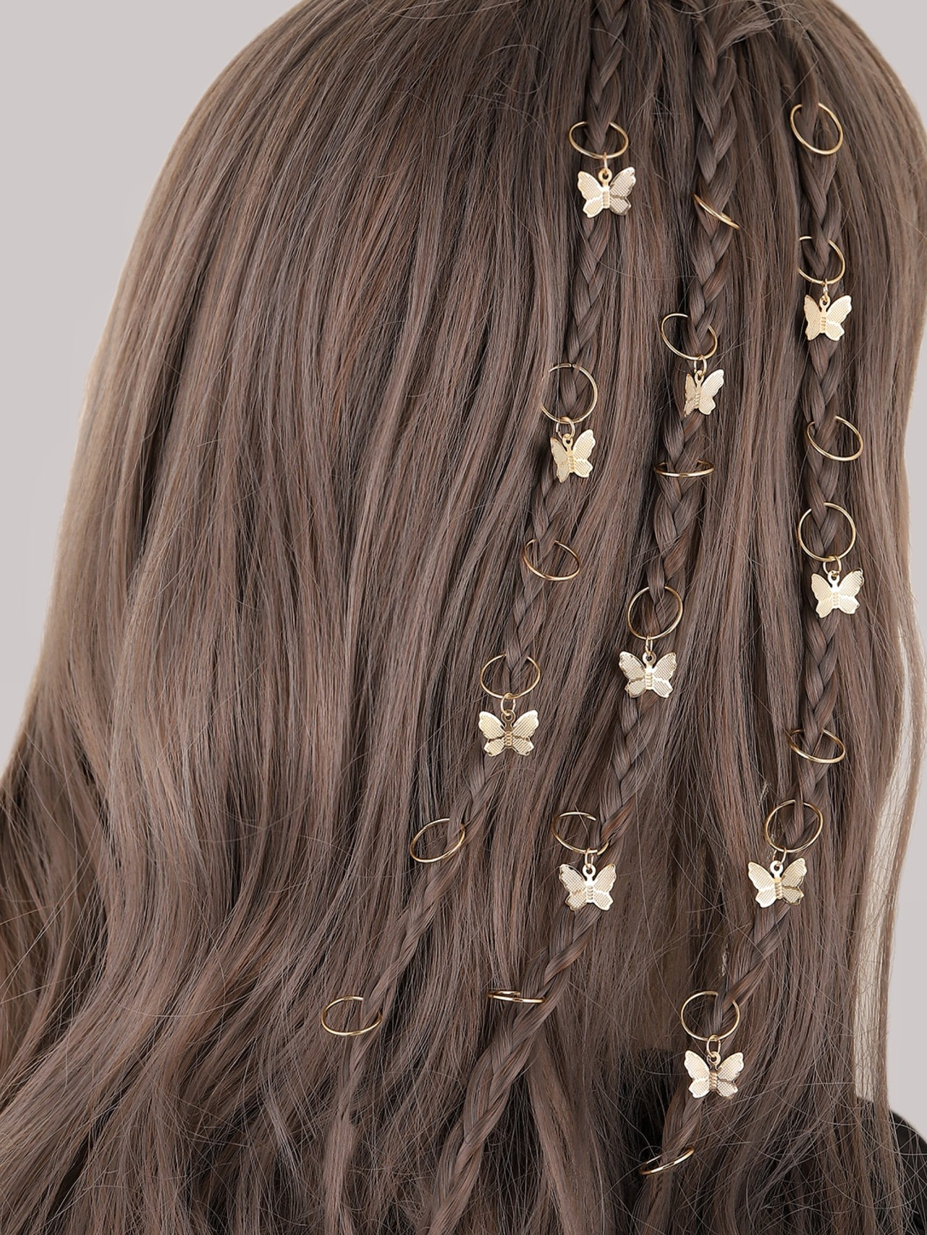 20 Peças Em Forma De Borboleta Anel De Cabelo Pingente Para Casual Diário Passeio Vestir | SHEIN