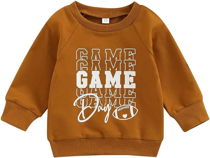 Toddler Baby Boy Girl Football Outfit American Football Crewneck Sweatshirt Shirt 2024 New Trend ... | Amazon (US)