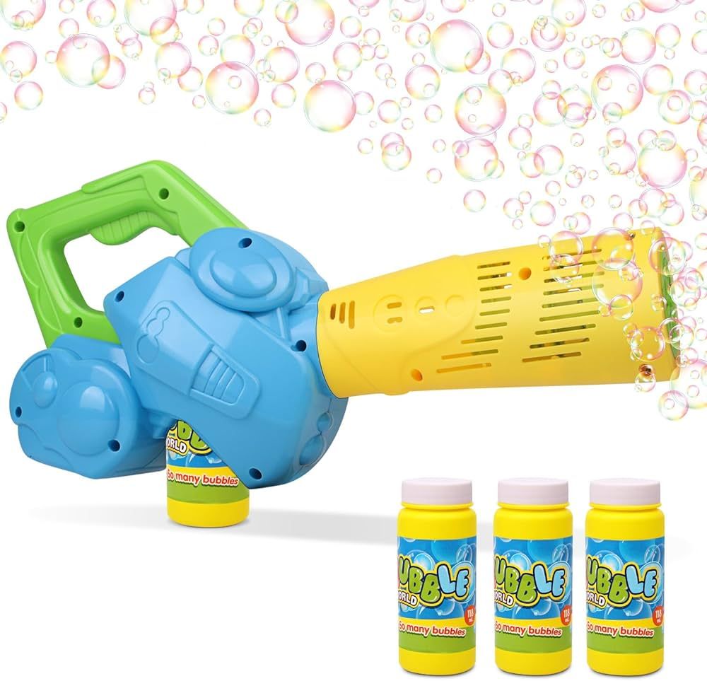 Duckura Bubble Leaf Blower for Toddlers, Kids Bubble Blower Gun Machine with 3 Bubble Solution, Summ | Amazon (US)