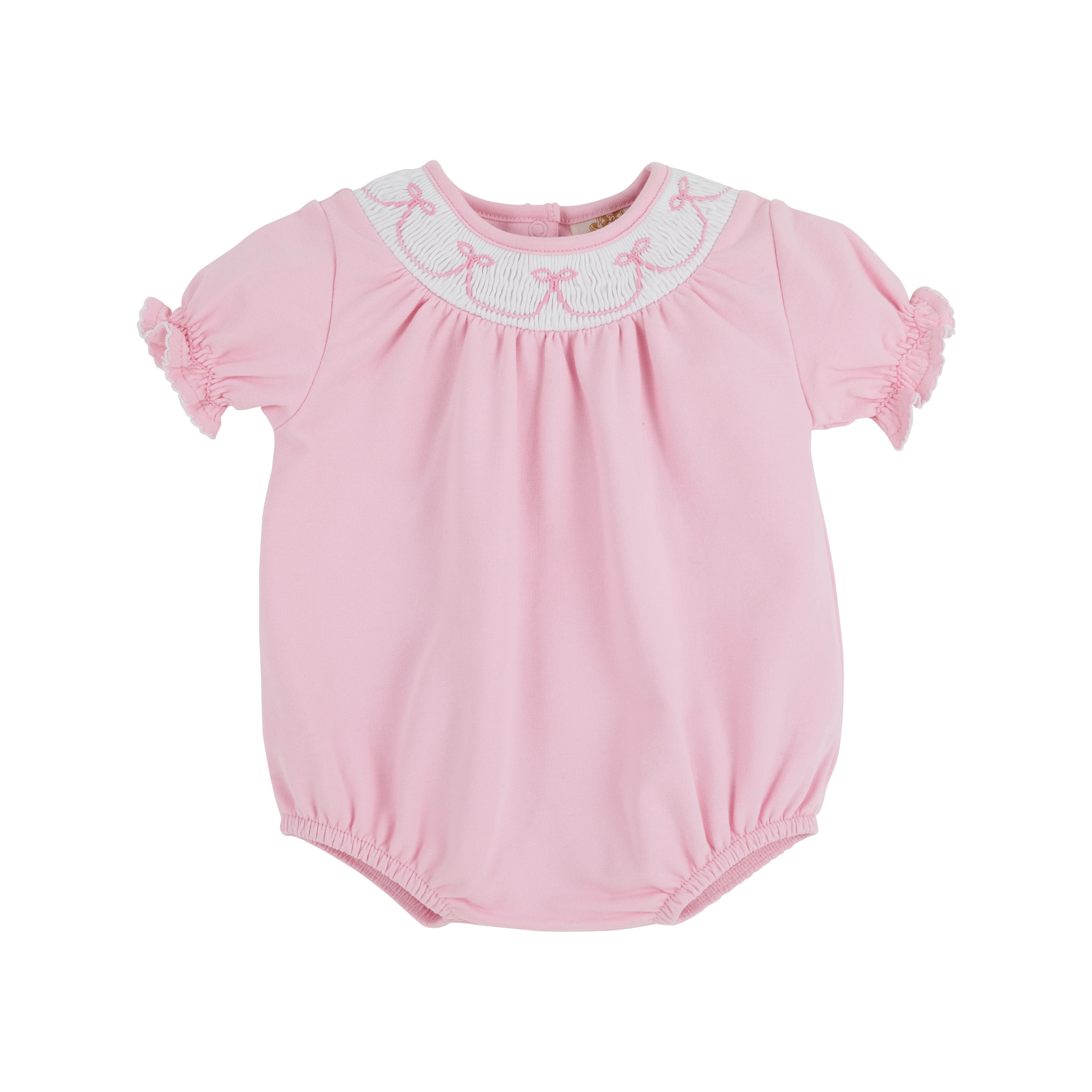 Short Sleeve Bridget Bubble - Palm Beach Pink with Hamptons Hot Pink | The Beaufort Bonnet Company